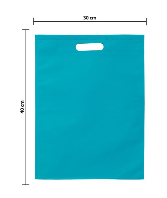 ساک پارچه ای اسپان آبی فیروزه ای 40×30