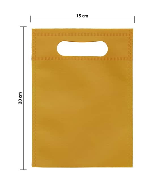 ساک پارچه ای اسپان زرد خردلی 20×15