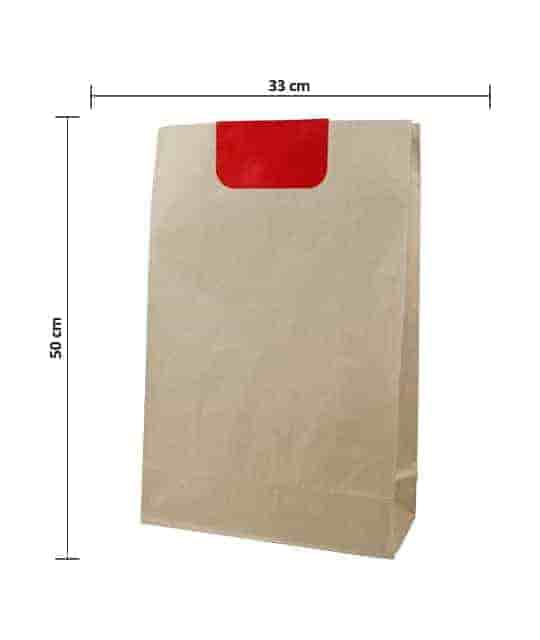 ساک کاغذی بدون دسته اپلیکه 50×33