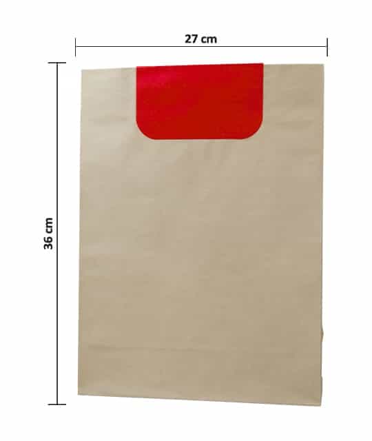 ساک کاغذی بدون دسته اپلیکه 36×27